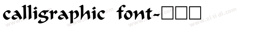 calligraphic font字体转换